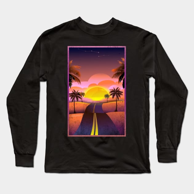 California Sunset Long Sleeve T-Shirt by stuff101